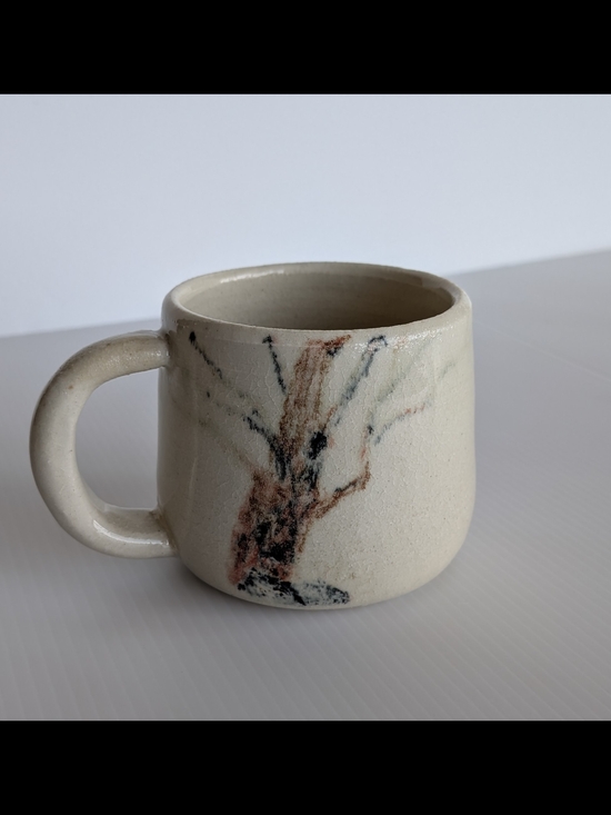 Other - Rustic Studio Pottery Mug Handmade Stoneware Abstract Tree Ceramic Cup